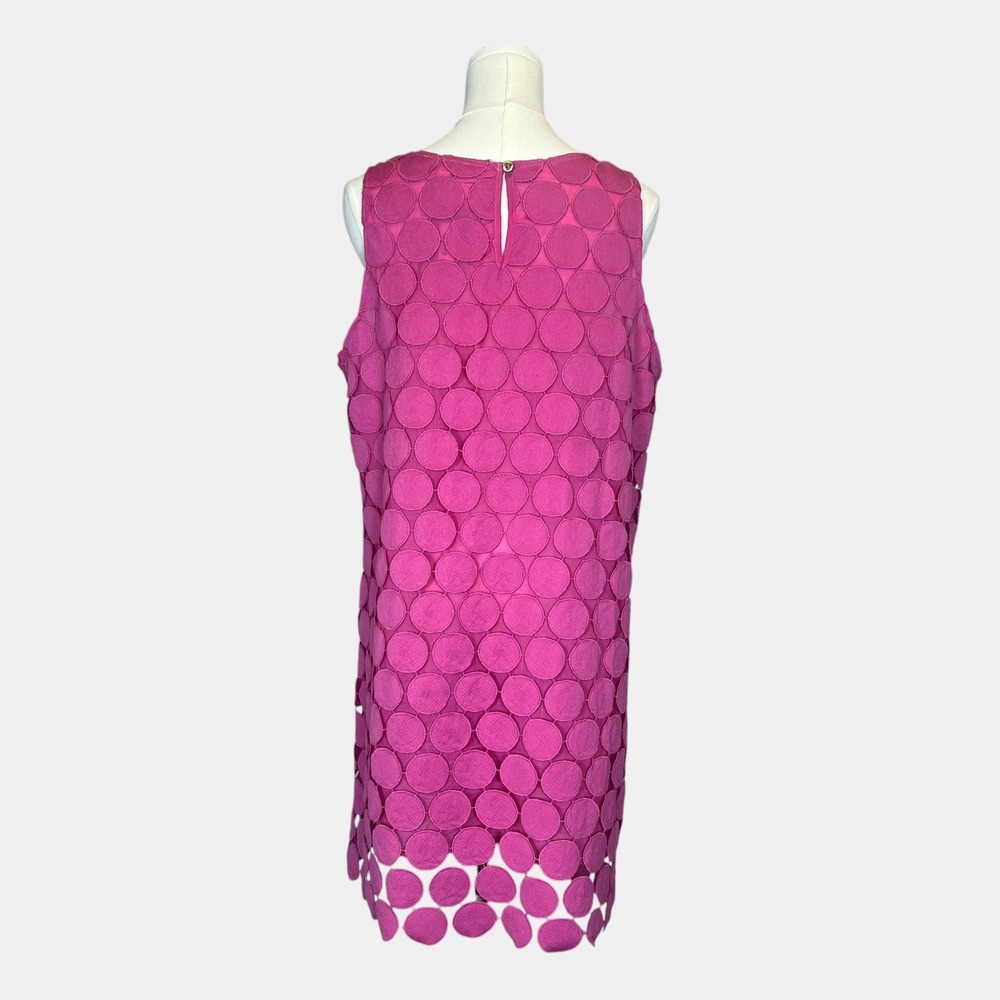 Umgee Women's M Pink Circle Lace Shift Dress Cotton Blend | Preppy Retro - Picture 3 of 6